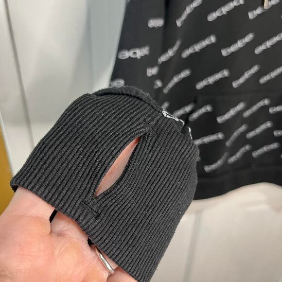 Black bebe hoodie with front - Picture 2 of 5